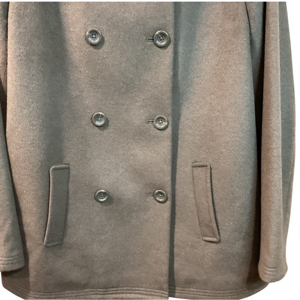 J. Jill Brown Double-Breasted Wool Blend Pea Coat Size M - Picture 4 of 6